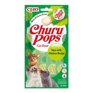 Churu Palitos Pops de Atún y Pollo para gatos